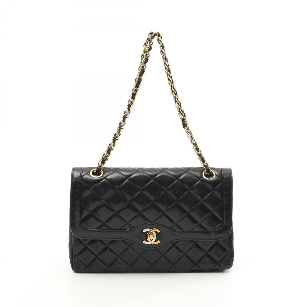 Chanel Matelasse Paris Limited Edition Double Flap Shoulder Bag Lambskin